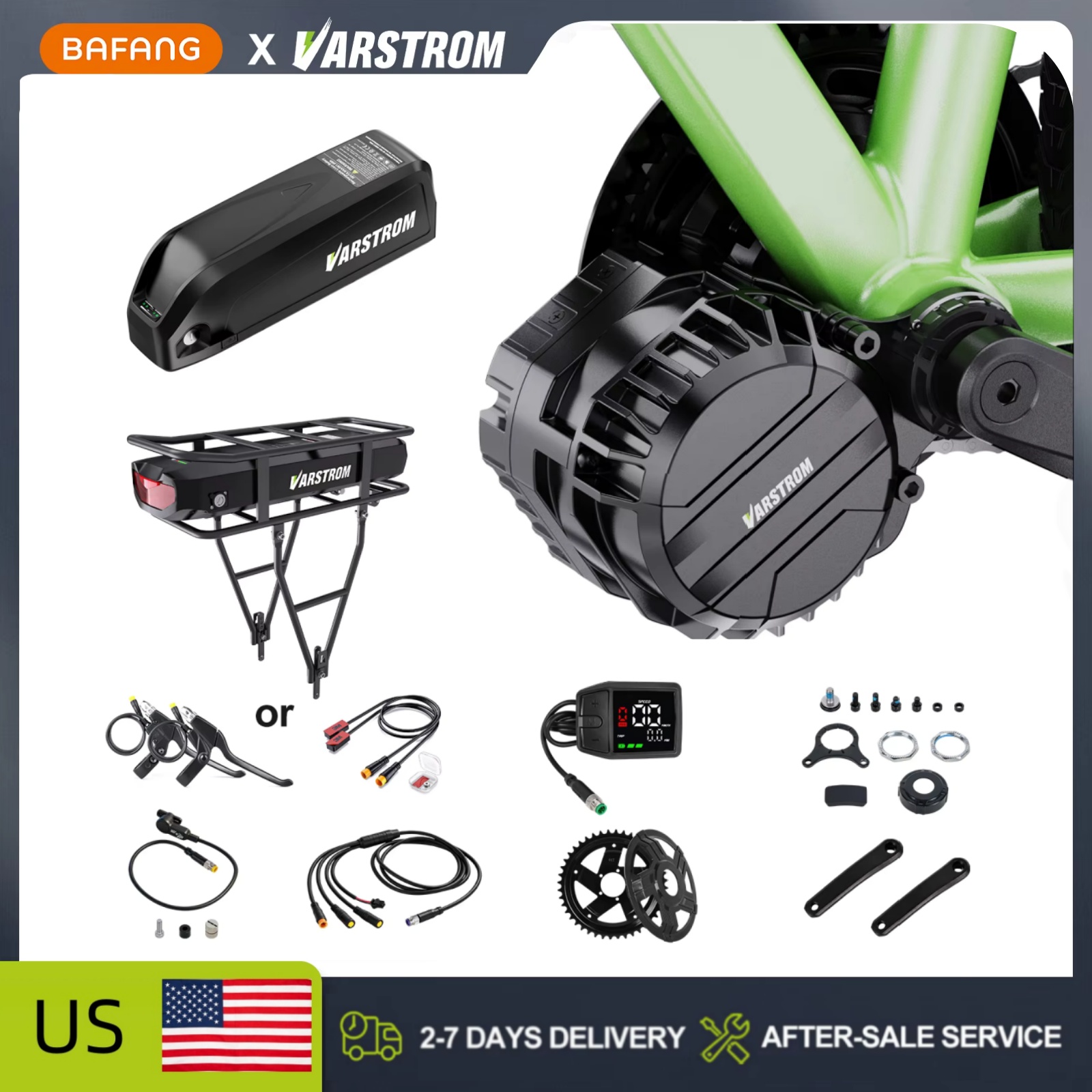 Torque Sensor Mid Drive Motor Kit - Varstrom 750W 48V Mid Motor Kits